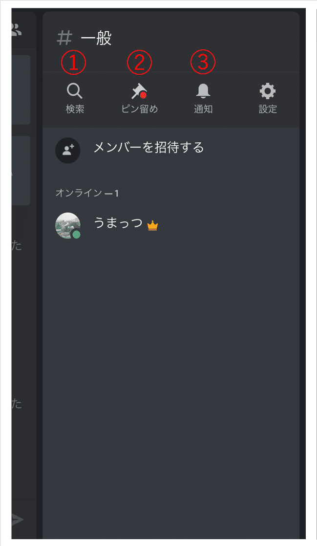 ピン留めの確認や通知設定について（iPhone）