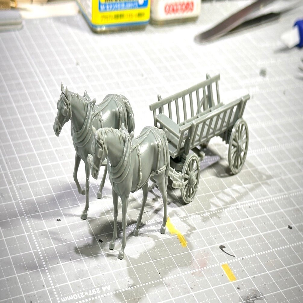 ルビコンモデルズ 1/56 荷馬車 製作記①｜はるさー