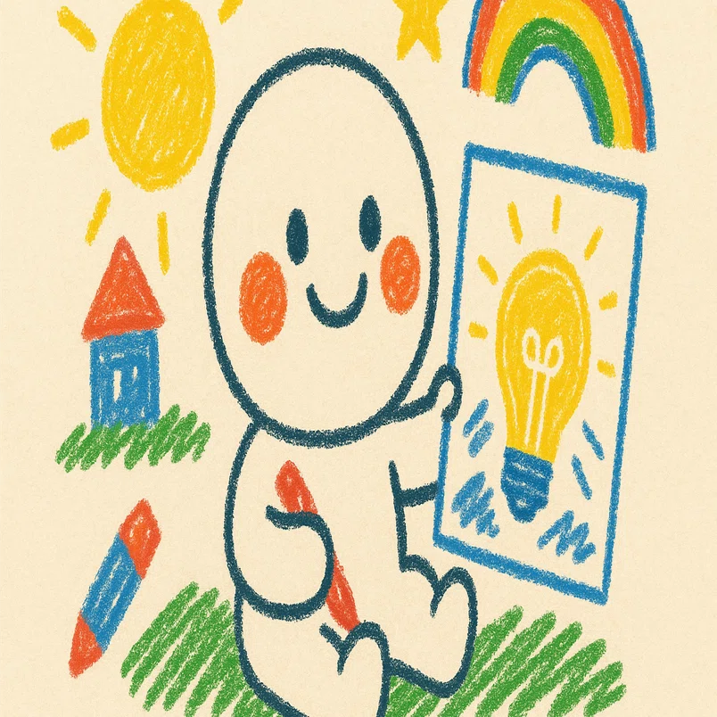 子供のクレヨン画 AI画像生成】AIと描く“ヘタウマ”アート！子供のクレヨン画風プロンプト