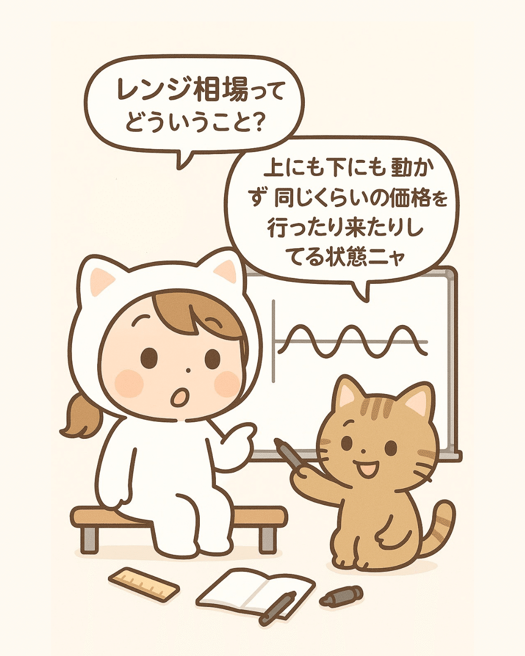 絵本でわかるビットコイン（第20話）｜レンジ相場とは？｜ゆるっとFXとビットコイン｜MIA