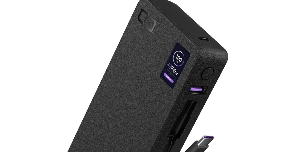 【開封済・未使用】SMARTCOBY Pro Cable 100W 20K 楽天市場】CIO モバイルバッテリー 100W ケーブル内蔵 大容量