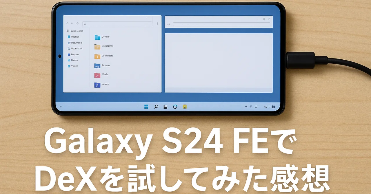 Galaxy S24 FEでDeXを試してみた感想｜成田さん