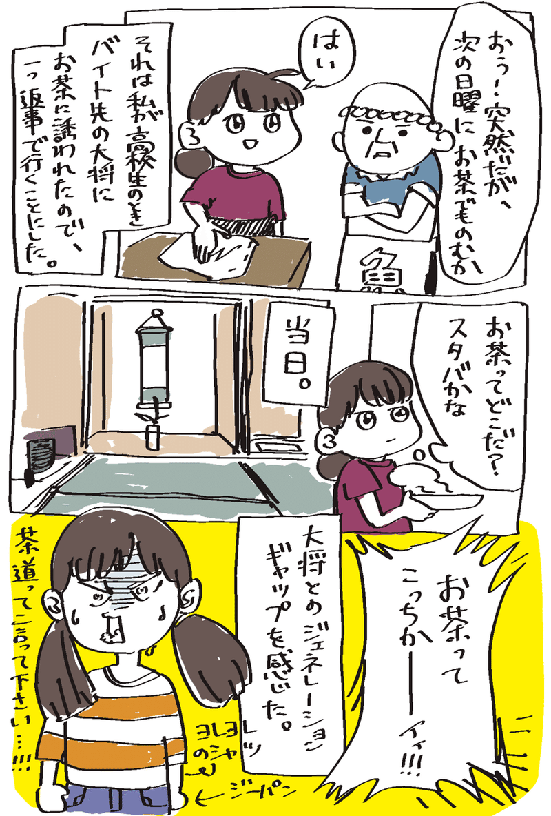 ジェネレーションギャップによるお茶会の認識 Nakano Yumi Note