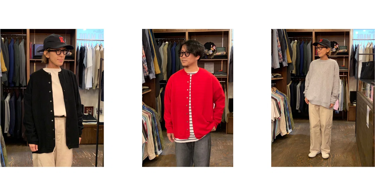 ORDINARY FITS Barber Knit カーデ＆クルーネックのご紹介です。｜SLOW JAM
