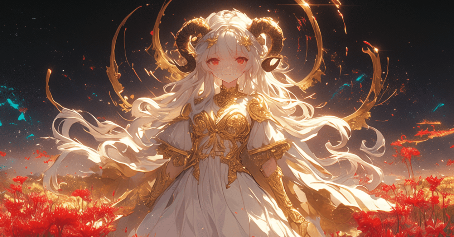 プロンプト無料公開 #008】【黄道十二星座】：白羊宮の乙女 - 牡羊座