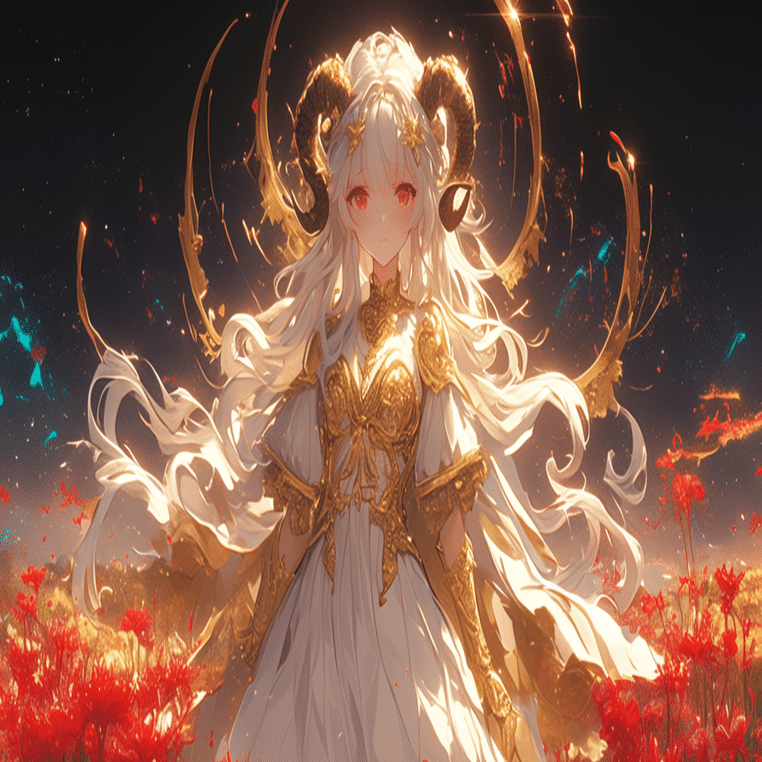 プロンプト無料公開 #008】【黄道十二星座】：白羊宮の乙女 - 牡羊座