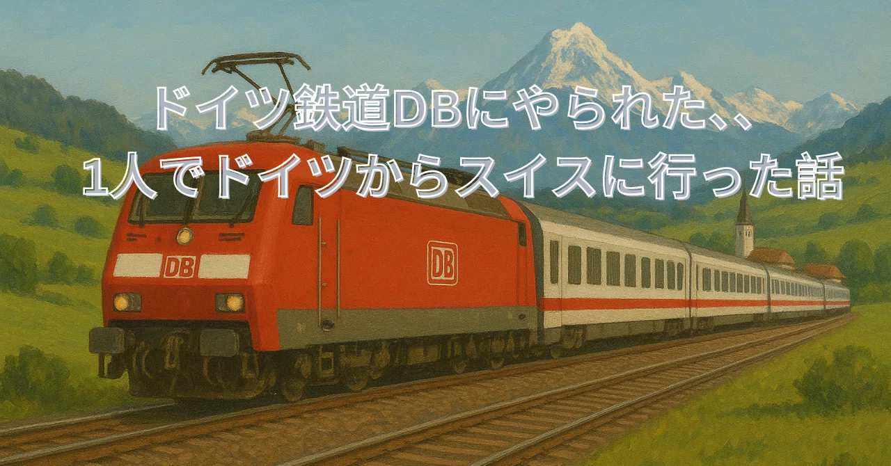 差額分　ドイツ鉄道　レイルウェイズコート ドイツ鉄道DBにやられた、、一人でドイツからスイスに行った話｜haru