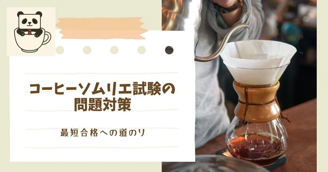 コーヒーソムリエ試験の問題対策と最短合格への道のり｜資格のパンダさん