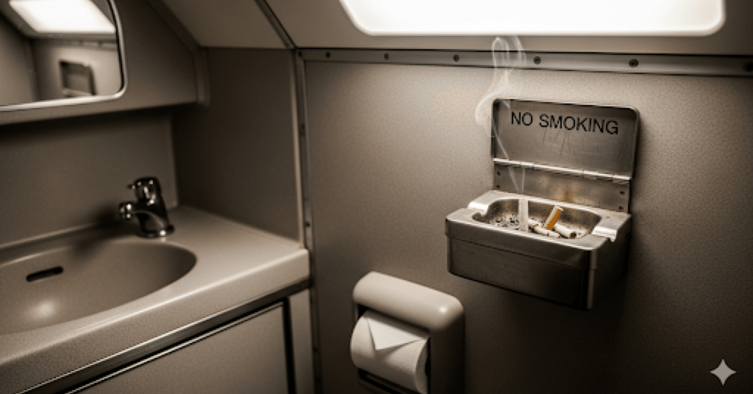 飛行機のトイレには灰皿が必須！？｜令和のトリビア｜雑学話す人