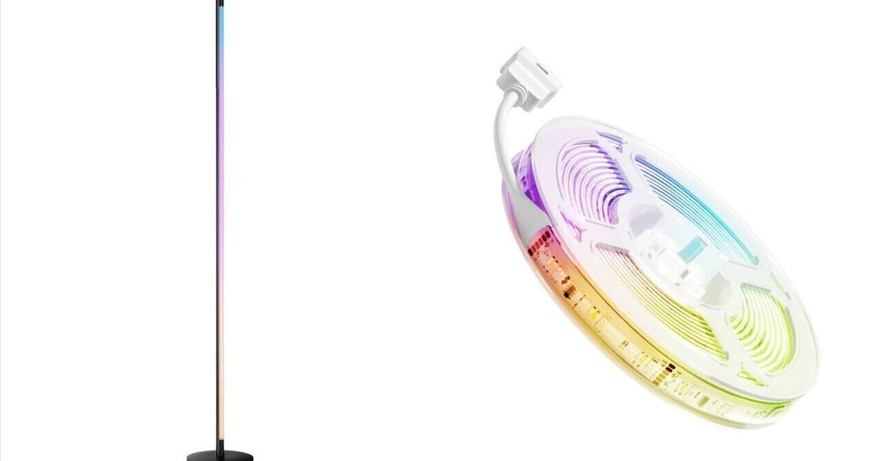 同時多色発光！「SwitchBot RGBIC フロアライト/RGBICテープライト