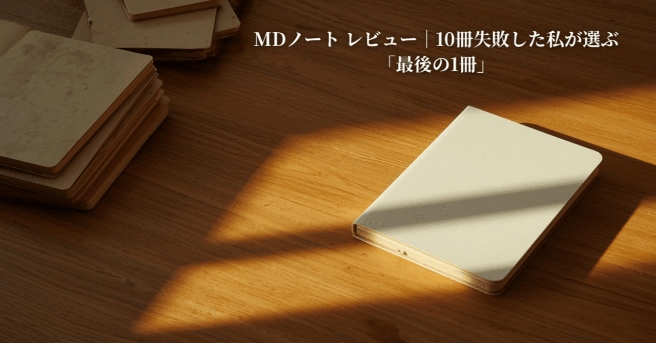 MDノート レビュー｜10冊失敗した私が選ぶ「最後の1冊」｜やらかしセンパイ