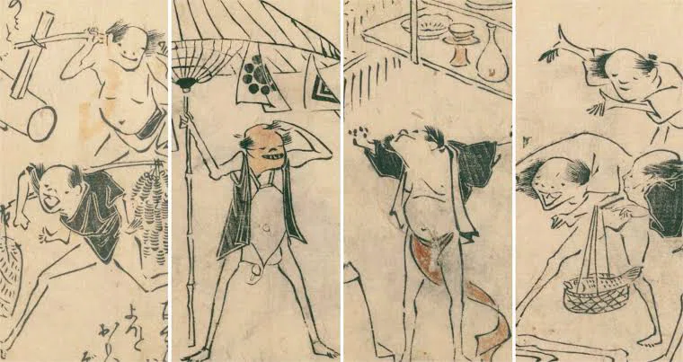 1720年鳥羽絵扇の的 3巻 （ベーゴマ考172）｜『あそび』と『まなび』研究所