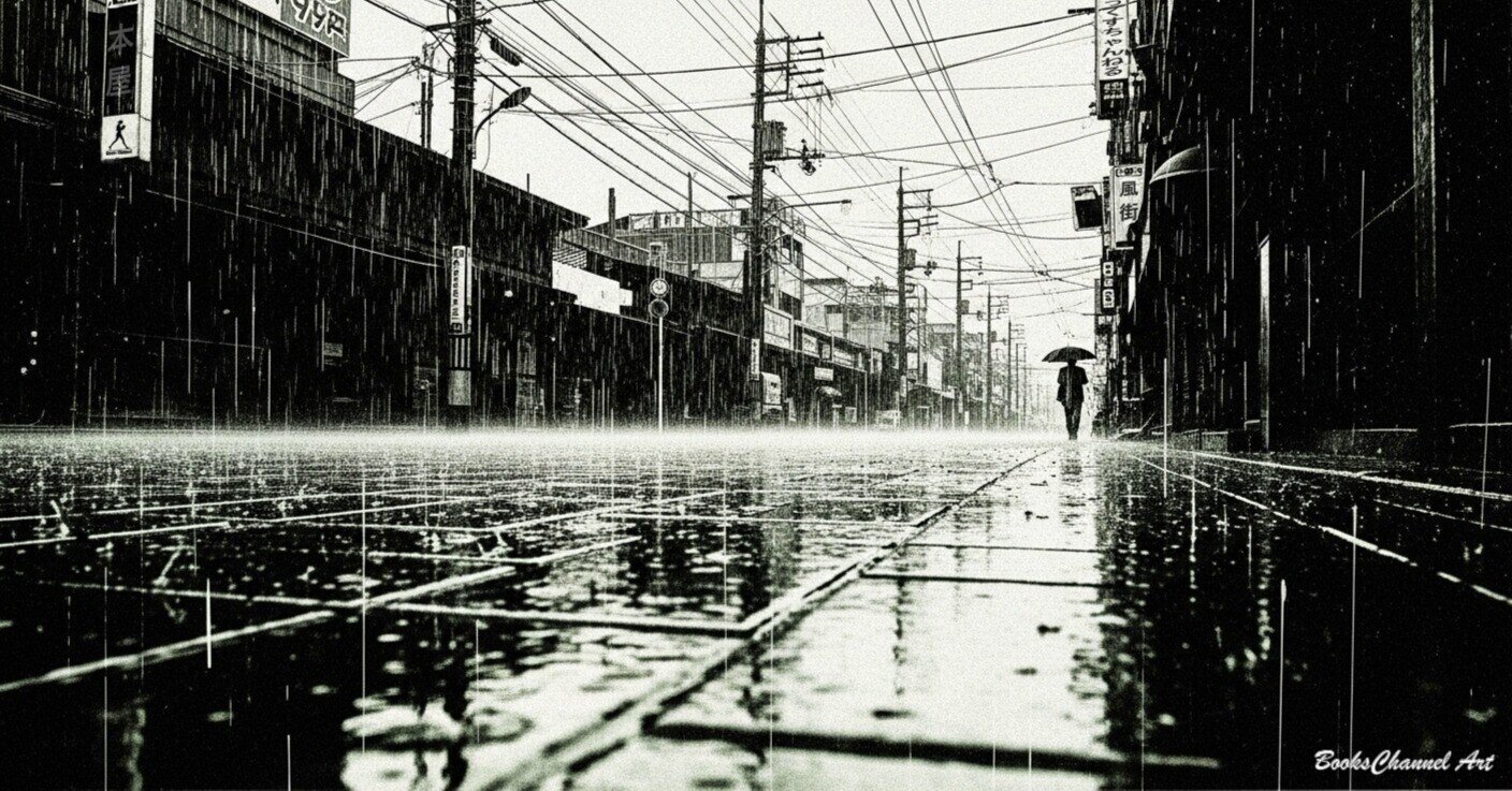 【ちょび作品】雨の街｜#外は雨シリーズ｜F4サイズ ｜風景画｜ 3e75e8a6c6723968efe2aa901509a1