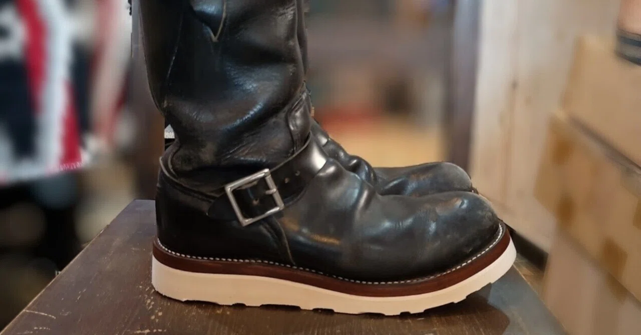 RED WING 2268 エンジニアブーツ ビブラムソールカスタム US 5D Resole/ソールカスタム】Red Wing#2268エンジニアブーツ+vibram#4014