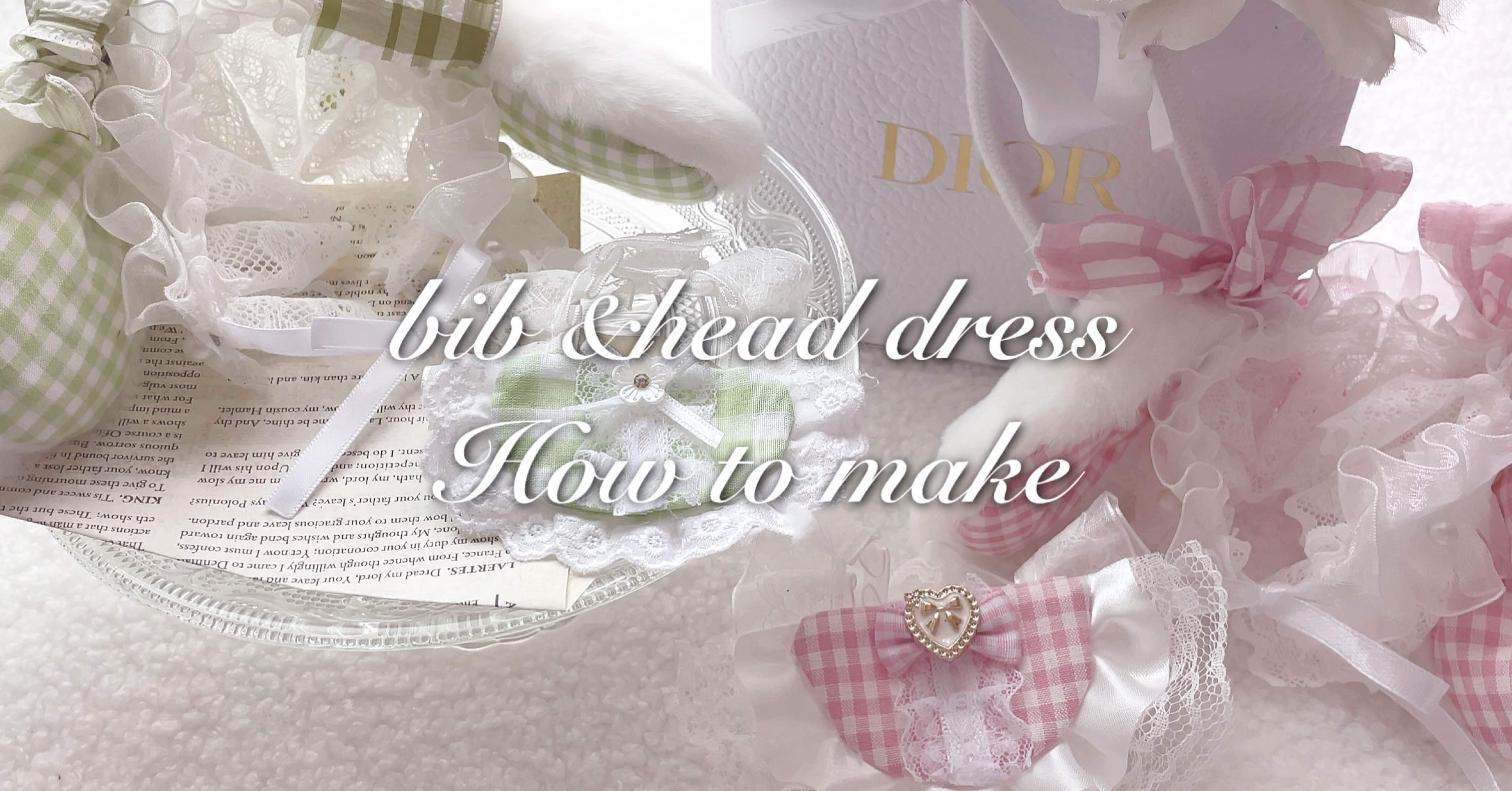 スタイ・ヘッドドレス型紙配布🐰🎀｜タル🌙ぬい服屋さん