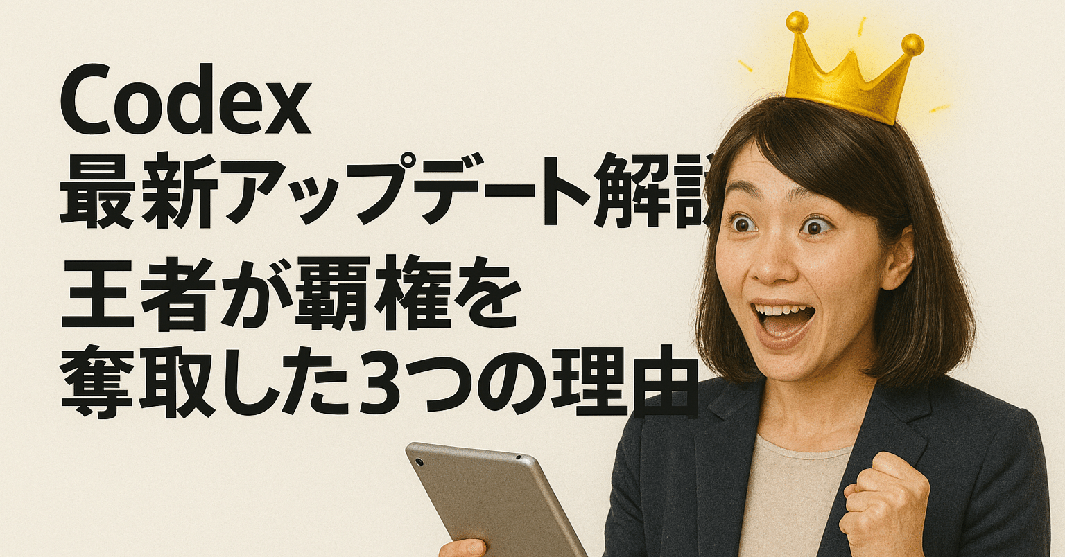 Codex最新アップデート解説！王者が覇権を奪取した3つの理由｜ペスハム