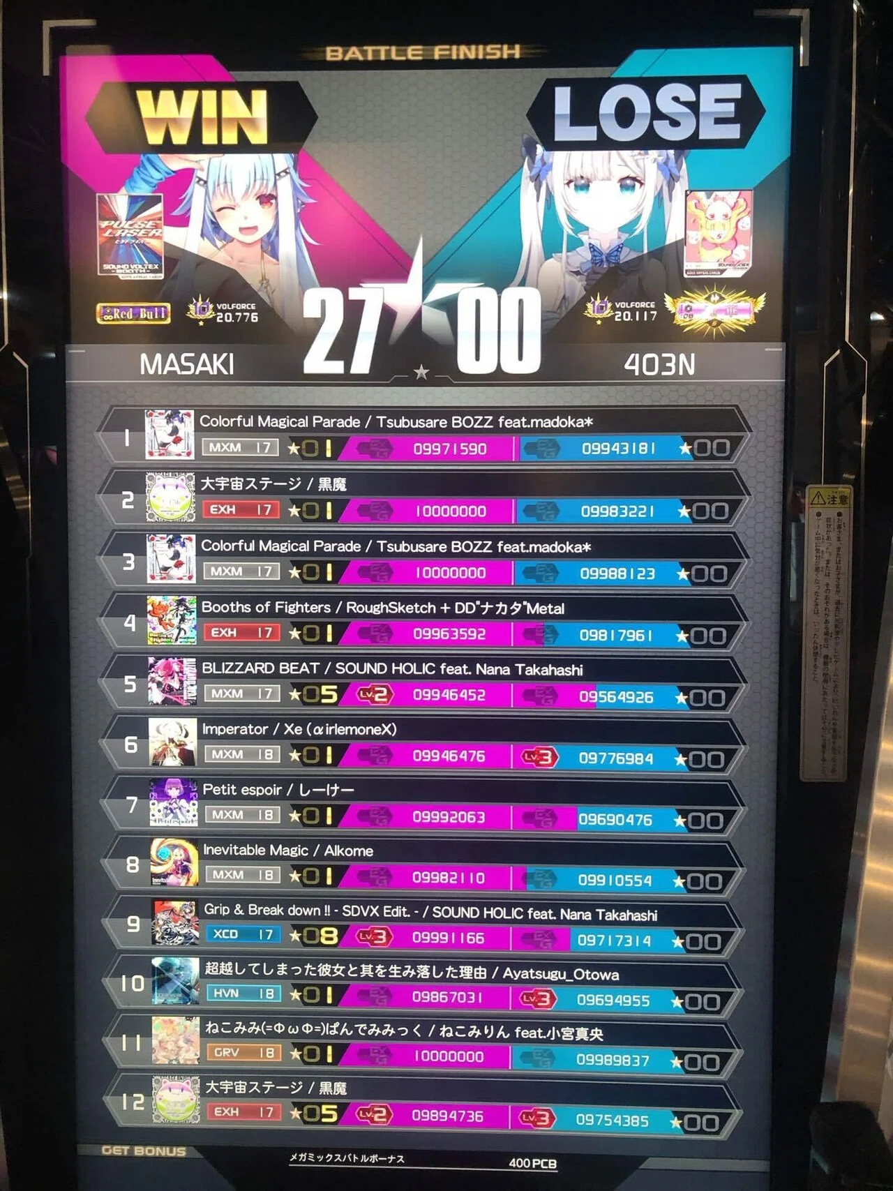 SOUND VOLTEX ダブルチャンス当選品(限定100枚) SDVX非公式大会で初優勝したお話｜マサキ