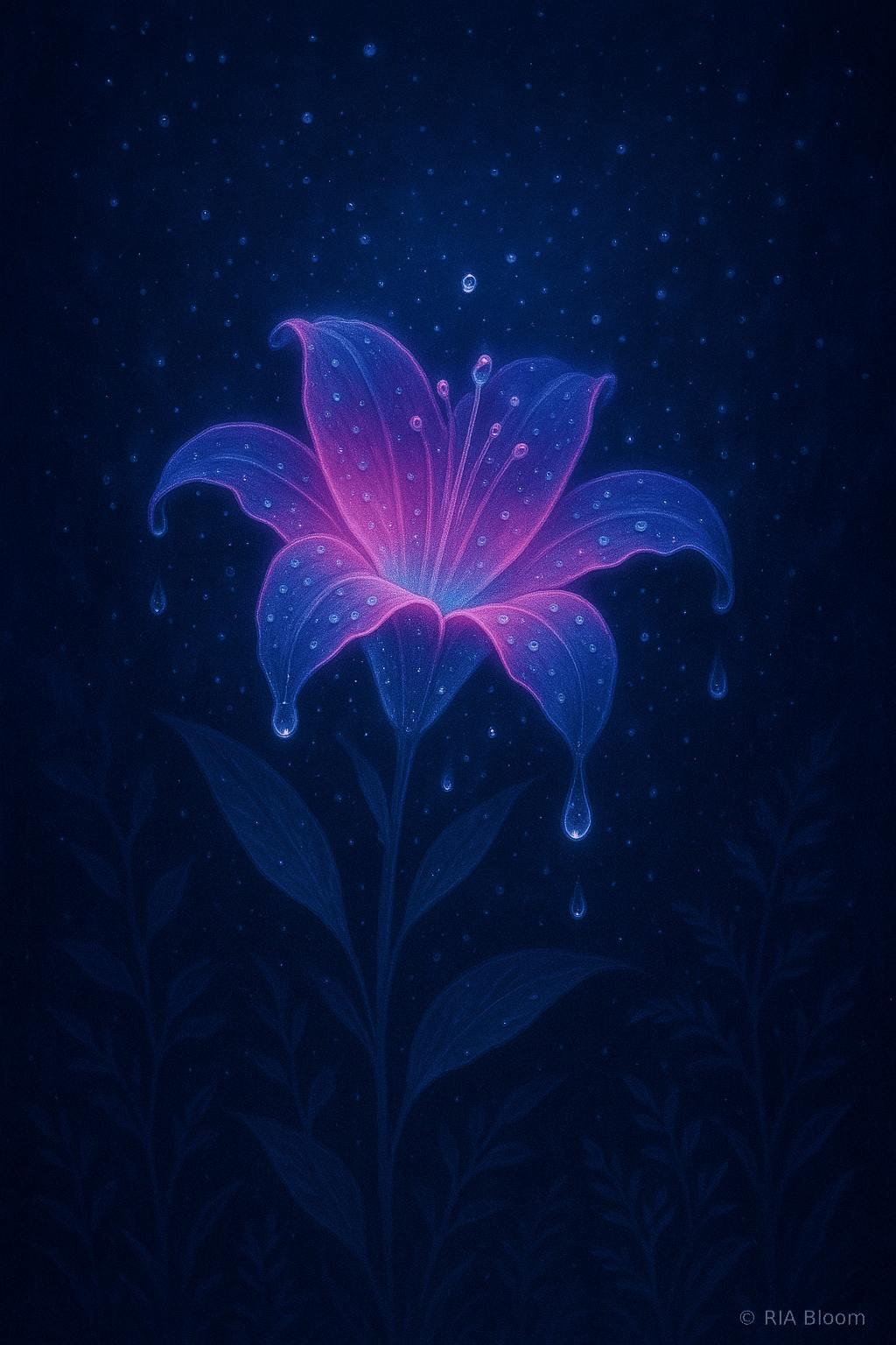 光の雫が咲かせた、夜の花たち｜RIA Bloom