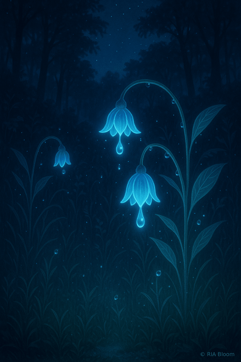 光の雫が咲かせた、夜の花たち｜RIA Bloom