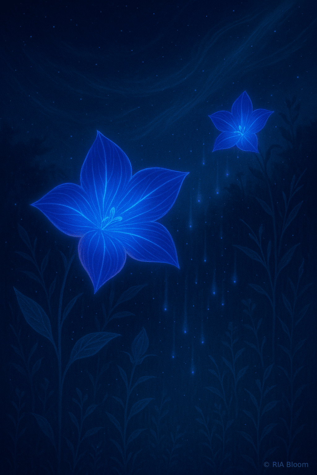 光の雫が咲かせた、夜の花たち｜RIA Bloom