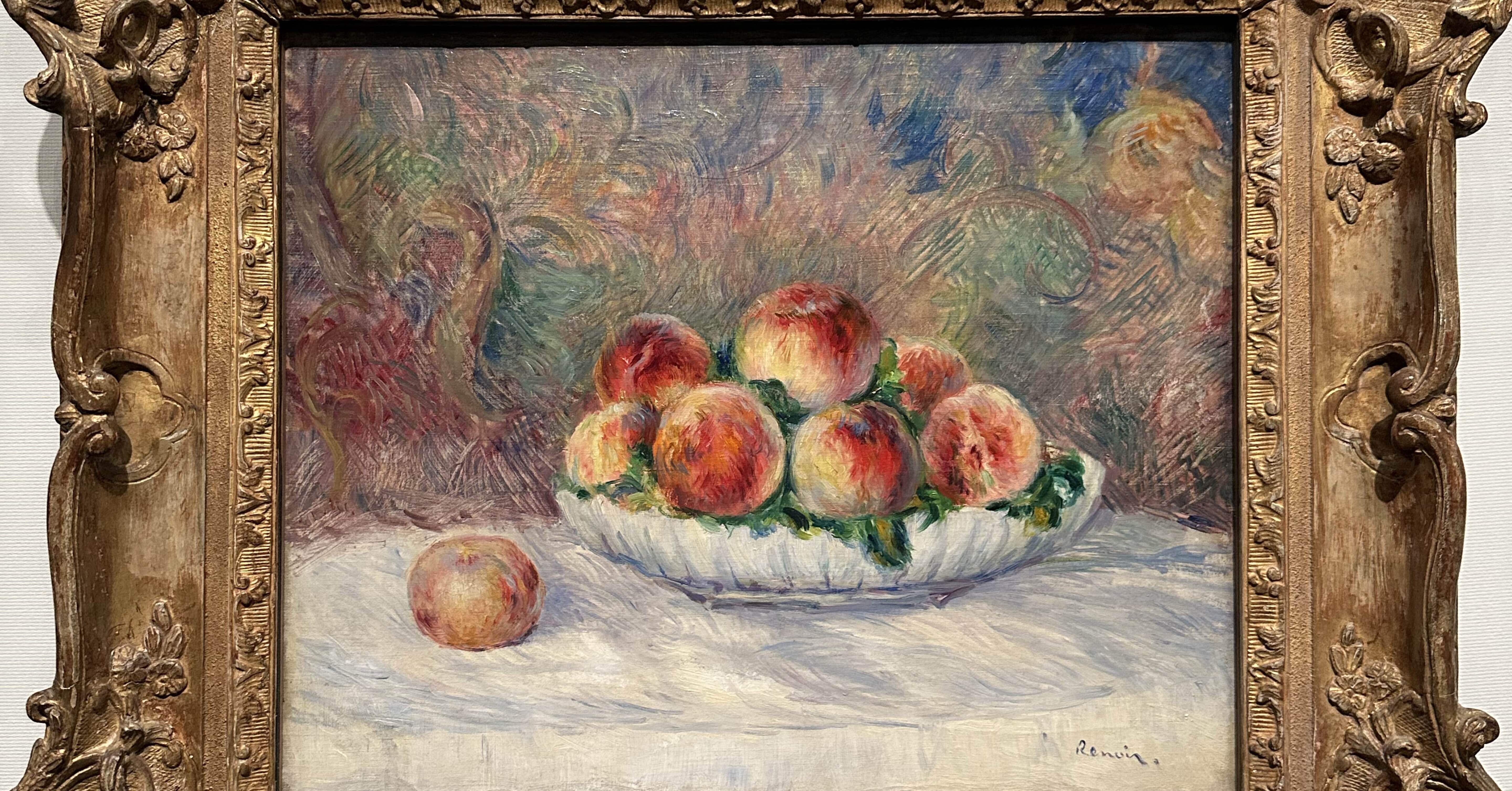 ルノワールの桃の絵を描いてみた🍑🍷ワイン片手にアート体験②｜life