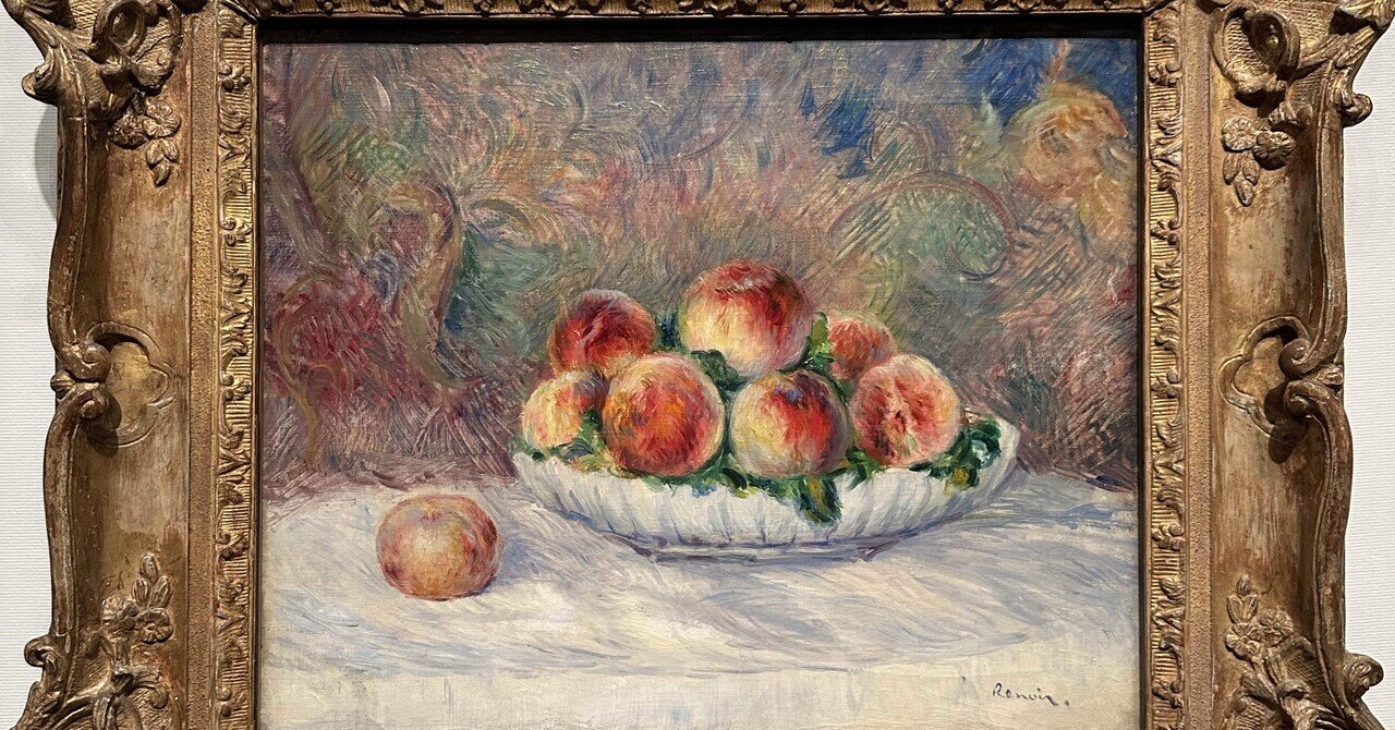 ルノワールの桃の絵を描いてみた🍑🍷ワイン片手にアート体験②｜life