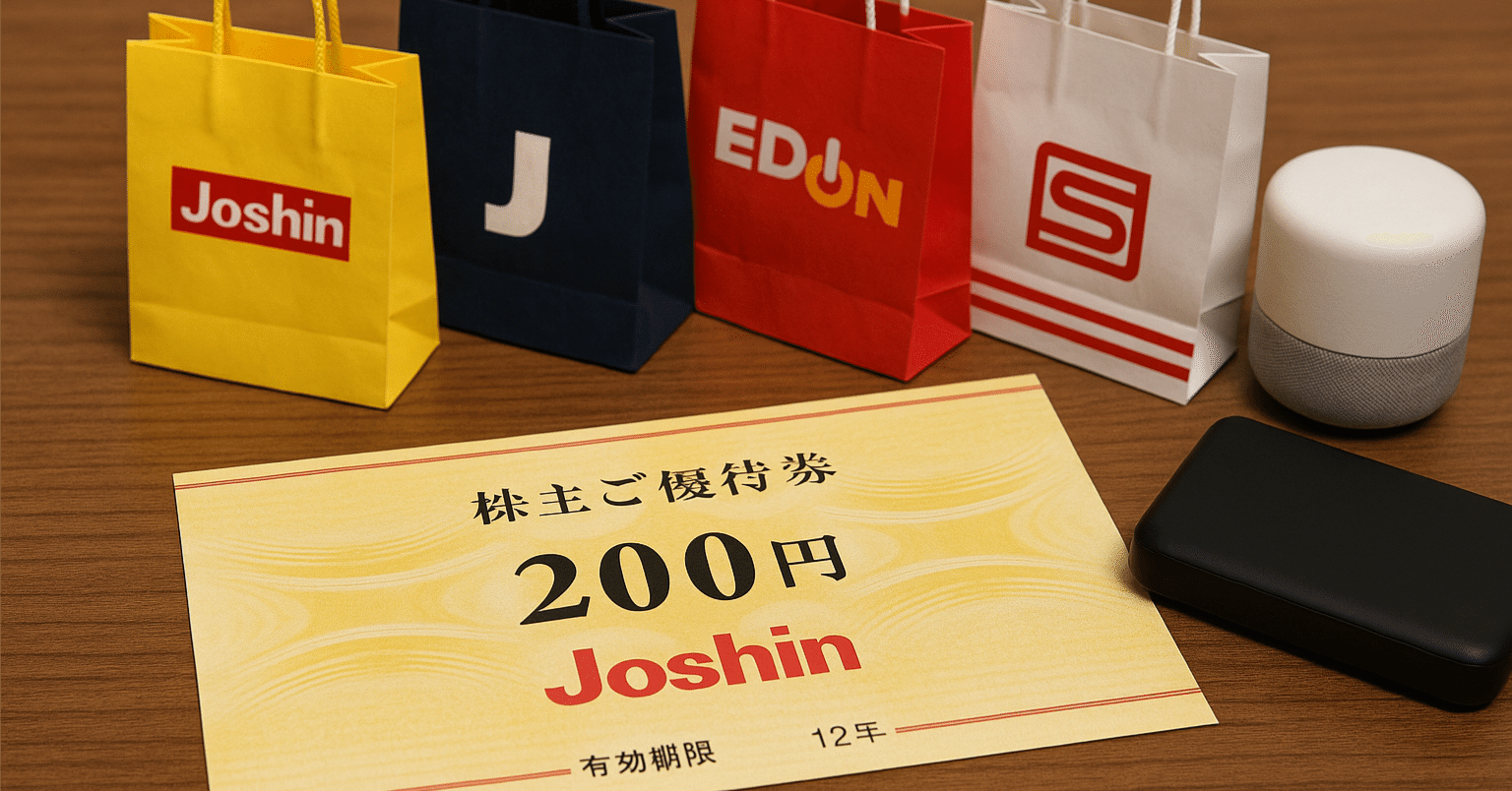 上新電機株主優待券（ジョーシン）　５冊（２５０００円分）が１１５００円　洗濯機・テレビ・冷蔵庫・ビデオの購入に 株主優待 | 株式情報 | IR情報 | 株式会社Joshin