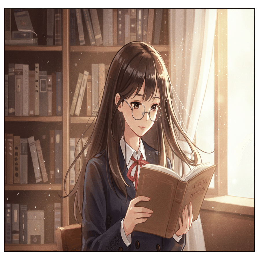 🔰AIイラスト】超初心者。imageFXで作る、本を読む少女📕｜ぐうママ