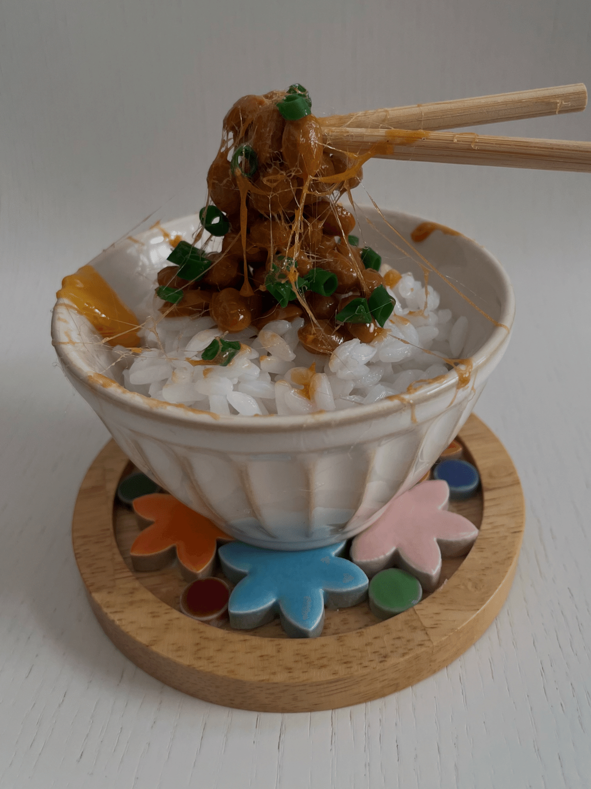食品サンプル 納豆ごはん｜ŌMI