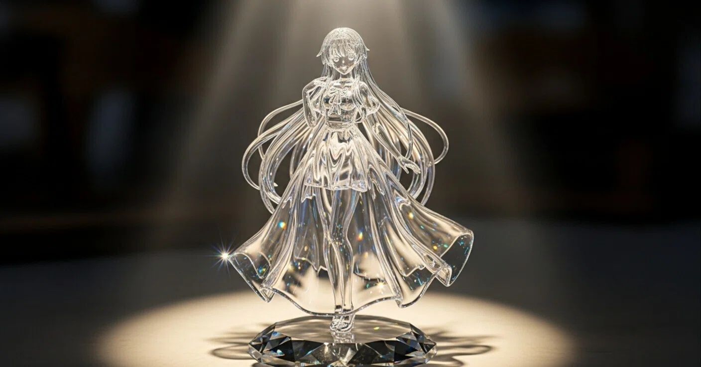 ガラス絵　注文専用ページ☺︎ Gemini 2.5 flash imageでガラスアートをフィギュア化できるか検証