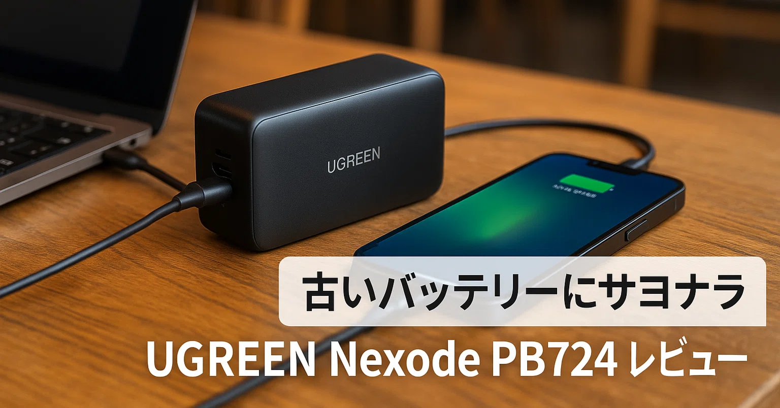 開封＆使用感レビュー ～UGREEN Nexode モバイルバッテリー (12000mAh