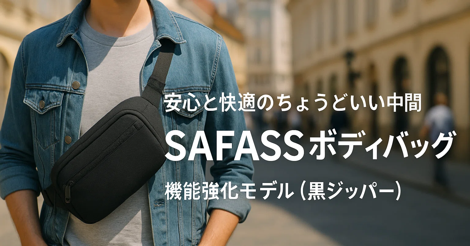 開封＆使用感レビュー ～ SAFASS ボディバッグ 機能強化モデル（黒 