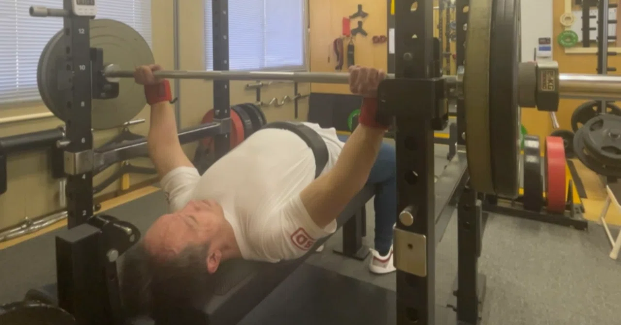 肘が伸ばせない。Week.1【ベンチプレス②】95kg 6reps.他｜安達｢チーム 