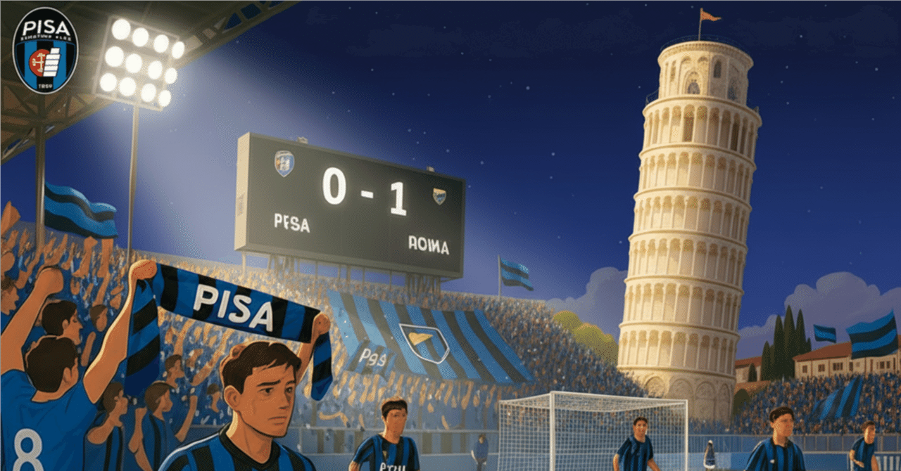 34年ぶりのホーム開幕戦。ローマに敗れたけど、ピサは「ここにいる」って証明できた話｜キンジ｜ピサにもプロサッカークラブがあるってさ