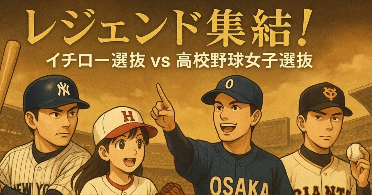 120 レジェンド集結！イチロー選抜 vs 高校野球女子選抜 夢の一戦 in