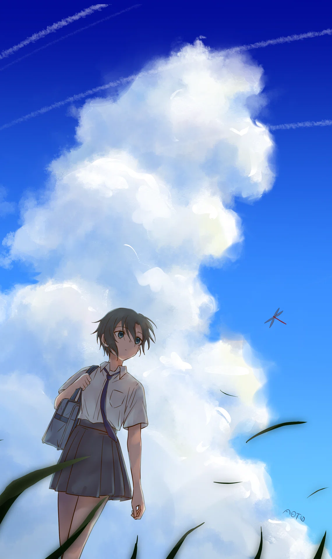 夏の終わり（オリジナルイラスト）｜アオト@楽しく生きるアラフォー