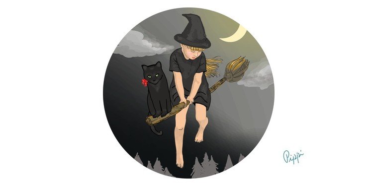 魔女の子と猫　