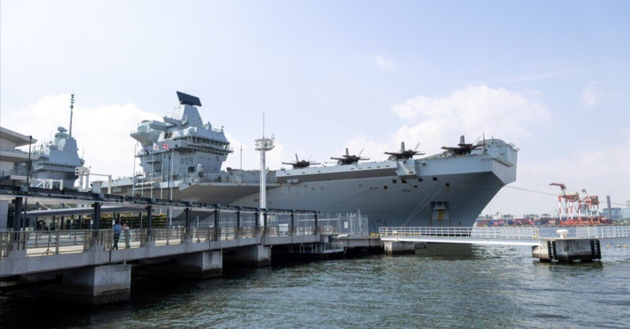 英空母『プリンス・オブ・ウェールズ』をCanonのカメラ（EOS R7+16