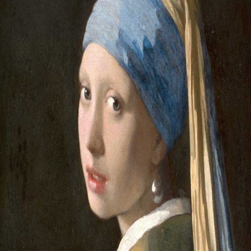 真珠の耳飾りの少女 フェルメール 貴石画 ジュエリー ピクチャー 絵画 宝石画 □≪フェルメール≫真珠の耳飾りの少女 （キャンバスエディション