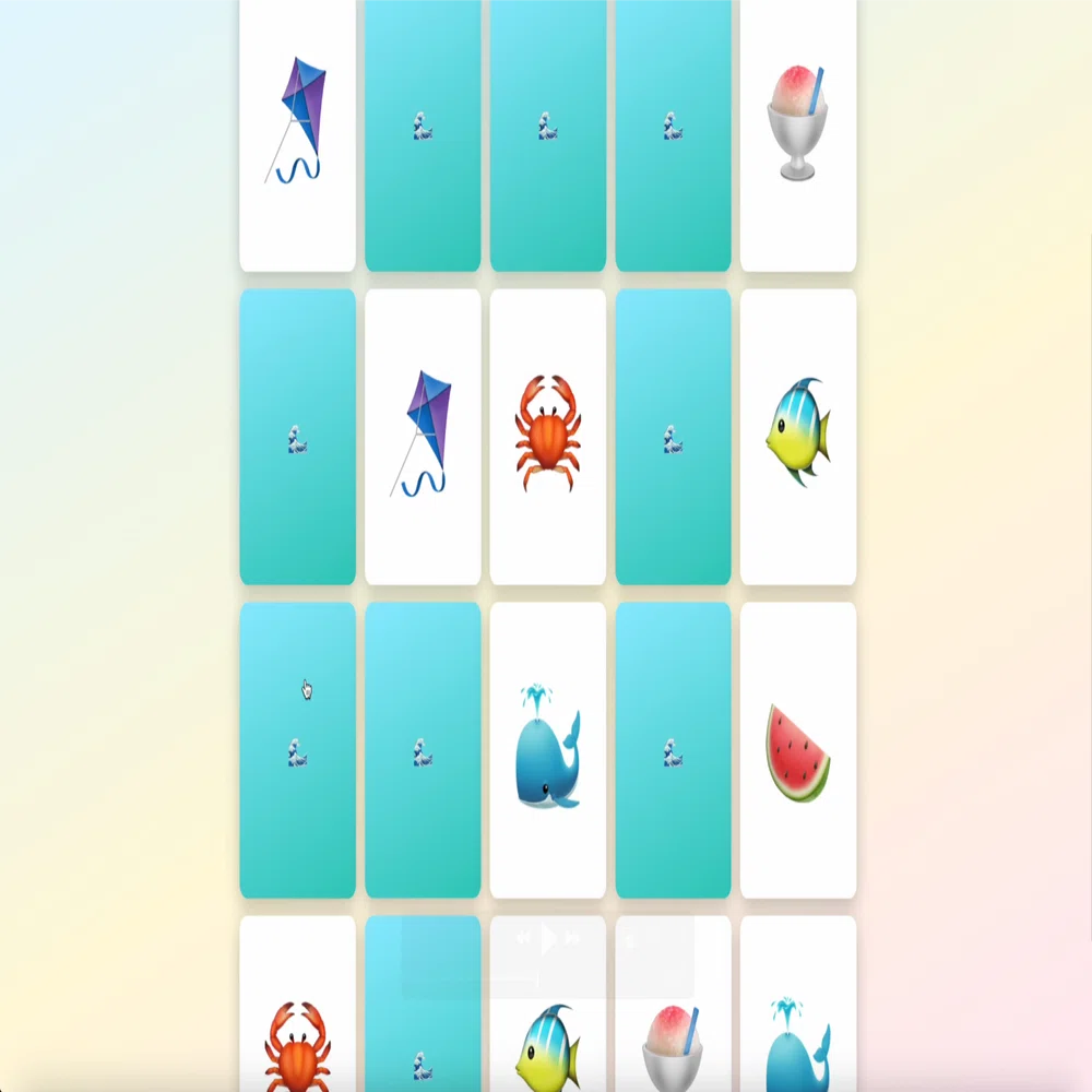 子ども向けの神経衰弱カードゲーム「夏のわくわくカードマッチ」を公開