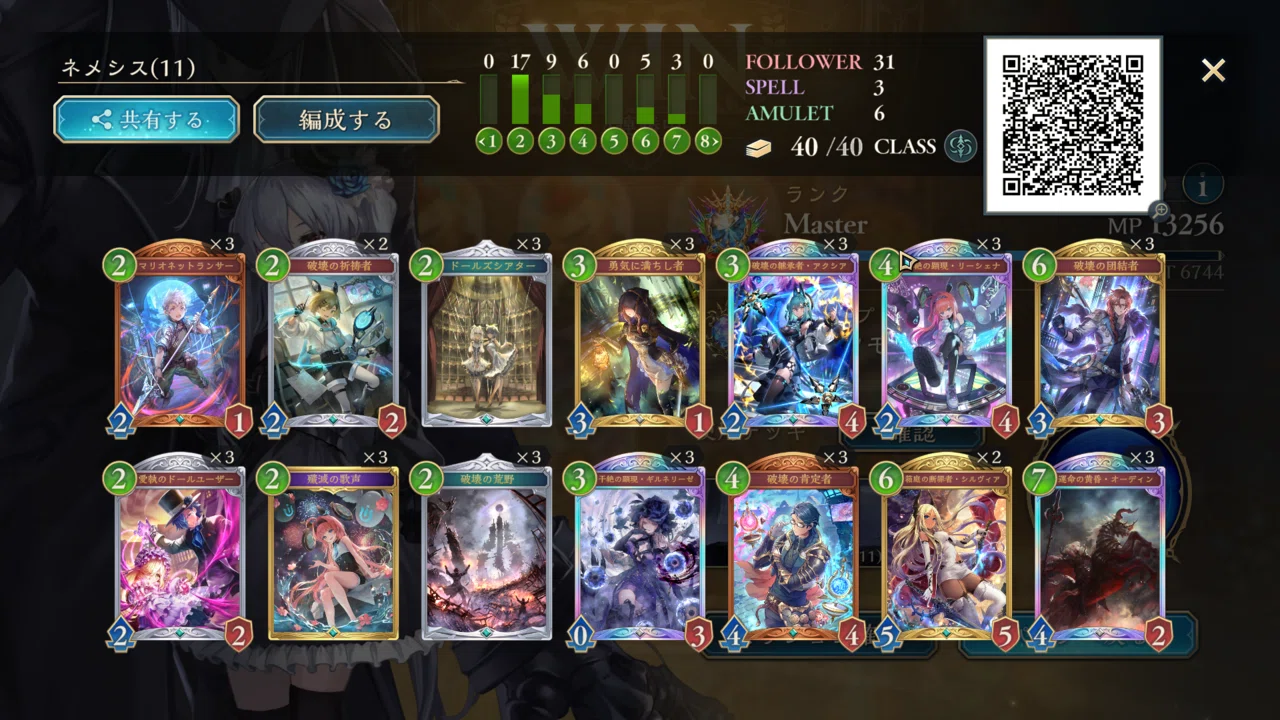 リーシェナ　デッキパーツ　トークン 絶傑の継承者:破壊ネメシス｜rusu