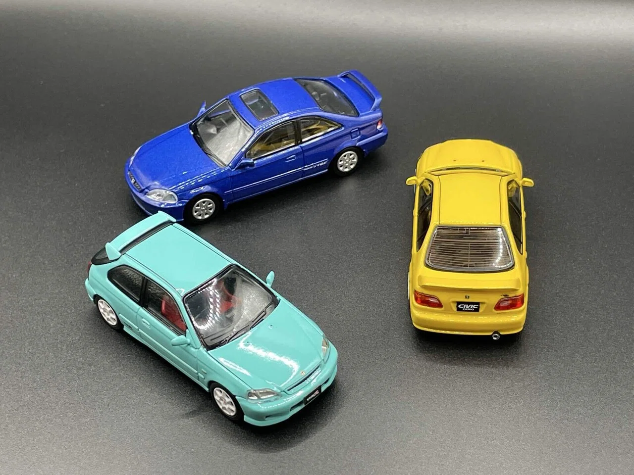 モデルワン]1/64 ホンダ シビック タイプR EK9 ティファニーブルー