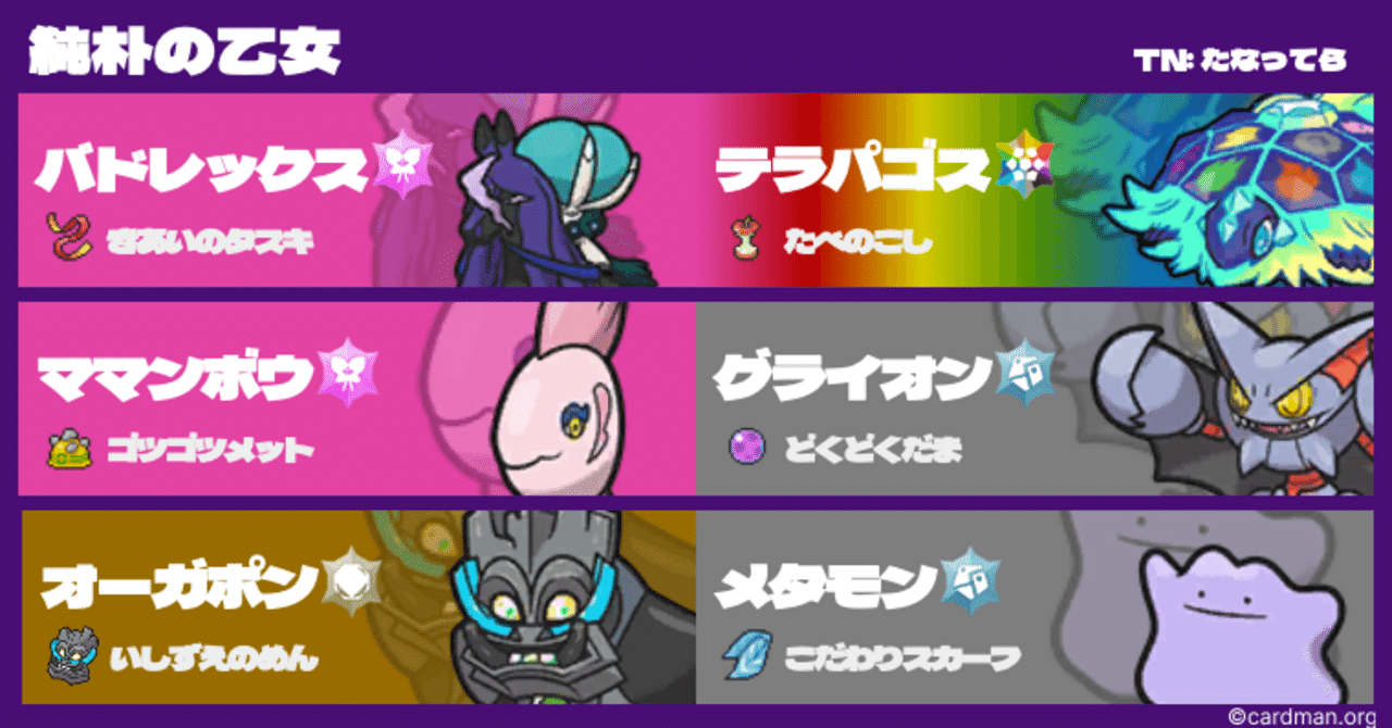 最終98位 純朴の乙女｜たなってら