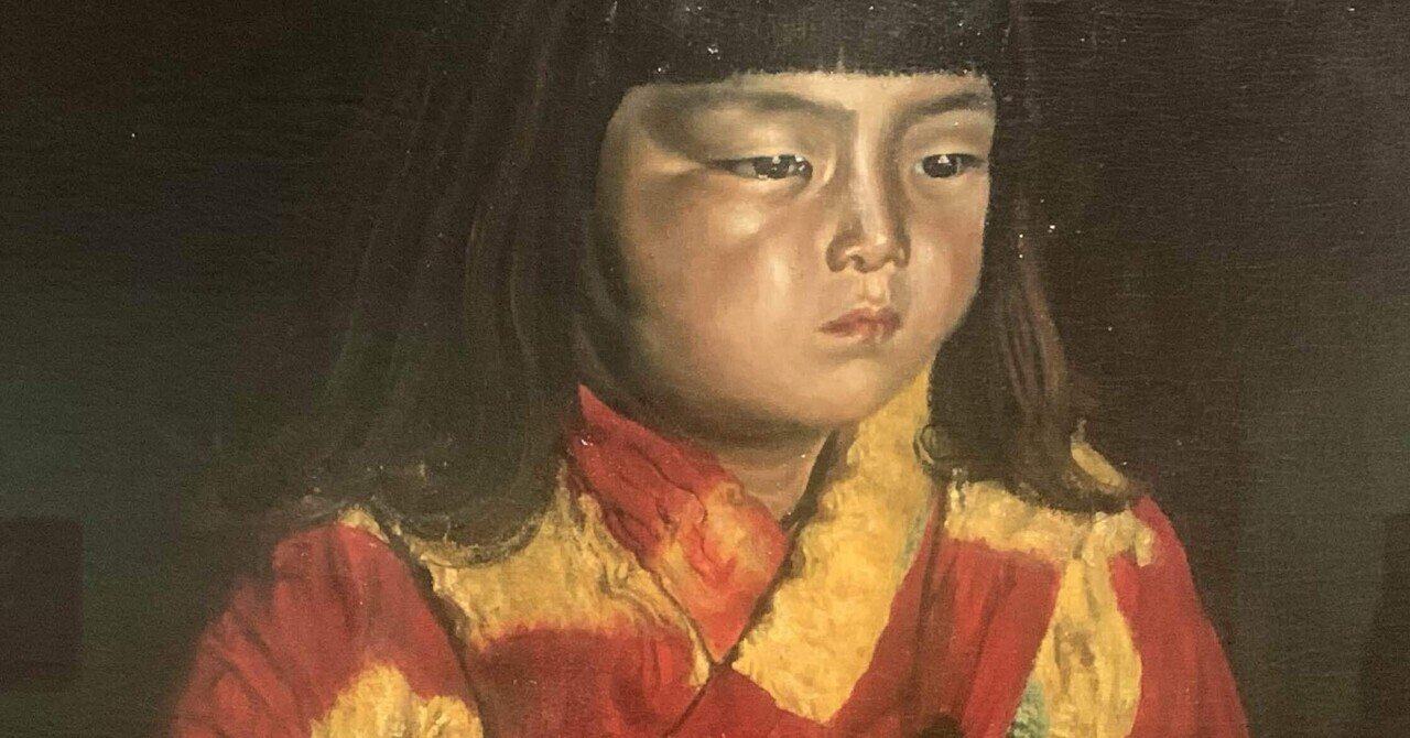 岸田劉生、【二人麗子図（童女飾髪図）】、新品高級額 額装付、年代物・希少画集画 Senoku.Kishida.08_岸田劉生《二人麗子図（童女飾髪図）》1922年