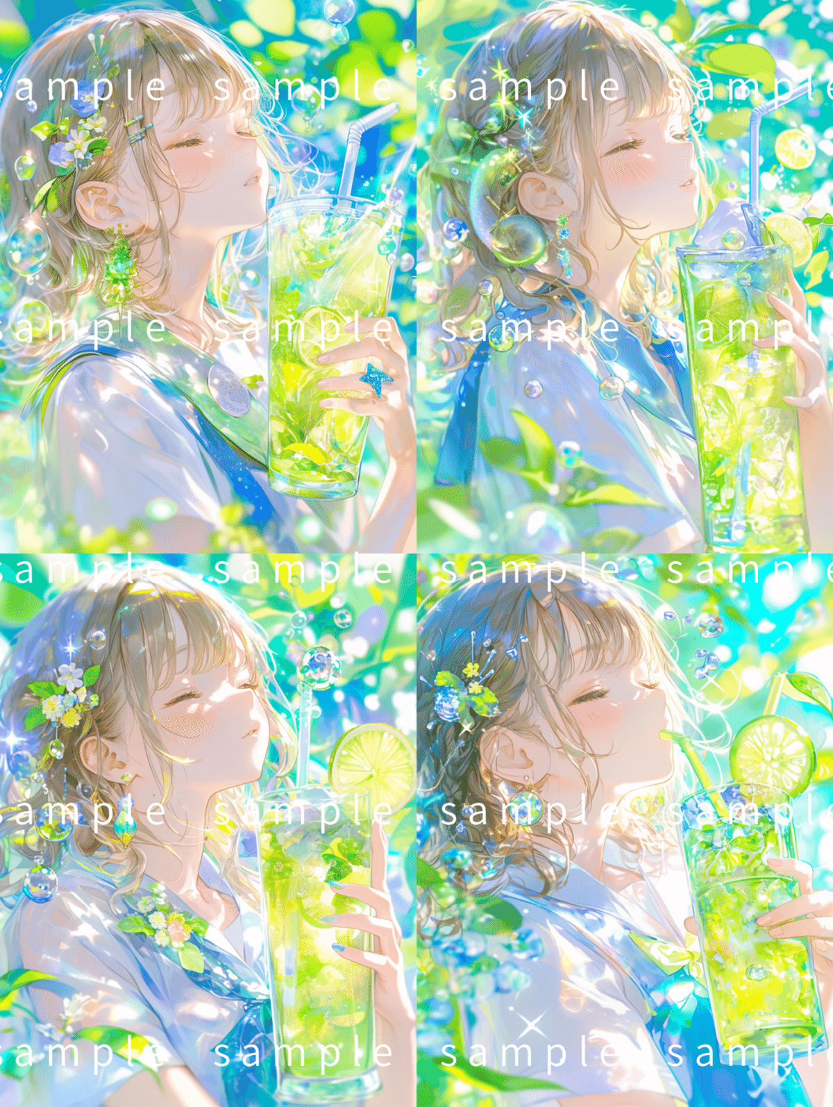 比較】niji journeyで最初に作成したイラストと最新作を並べてみた｜mimi