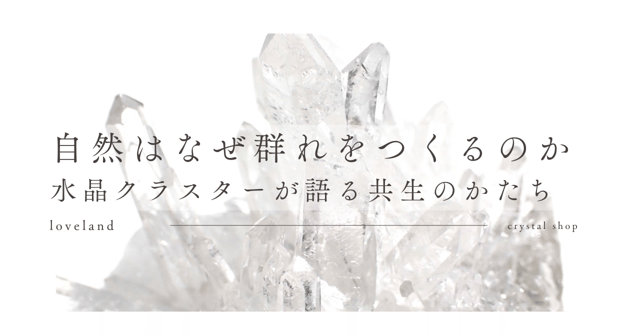 自然はなぜ群れをつくるのか――水晶クラスターが語る共生のかたち