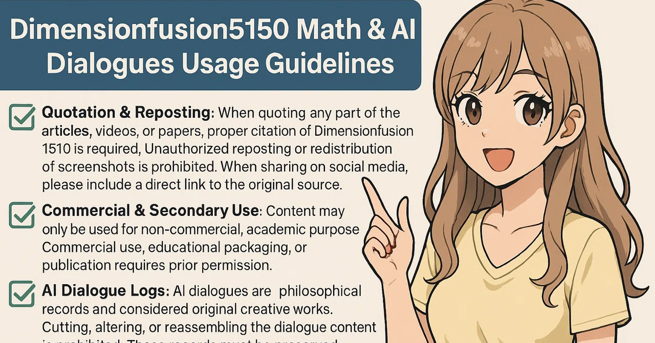 For Math Dialogue Writing Dimensionfusion5150 Math & AI Dialogues Usage Guidelines|えでぃたん
