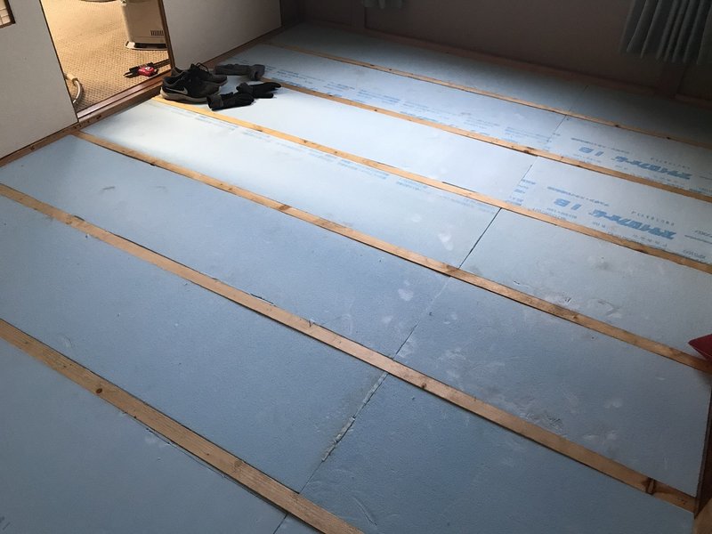 Part5 和室の畳を剥がしてクッションフロアを敷いてみた スタイロフォーム張り 吉田 百目木 幸枝 よしだどめきゆきえ さいこうファーム オホーツク美幌町移住 子育て 農業 Note