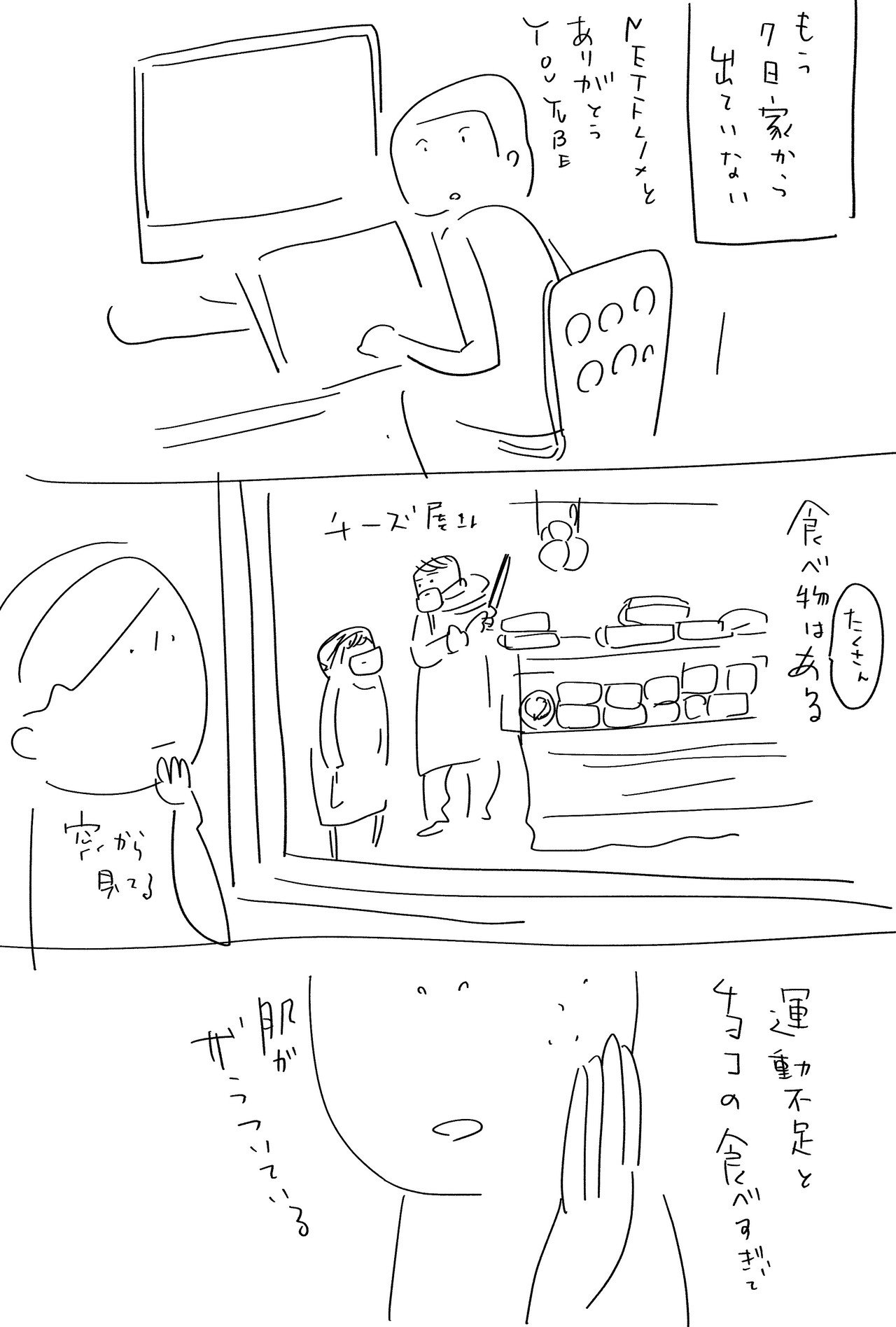外出制限日記 運動不足とチョコで肌荒れるよ ワダシノブ イラスト マンガ Note 外出制限日記 運動不足とチョコで肌荒れるよ ワダシノブ イラスト マンガ Note