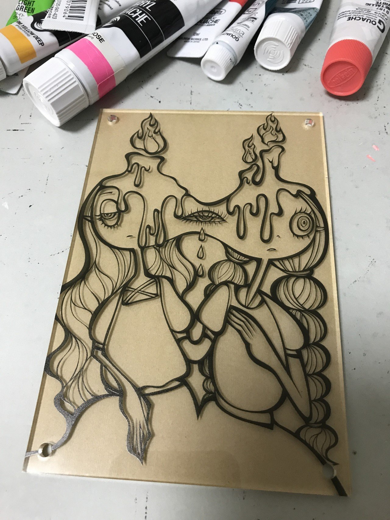 アクリルにアクリルで絵をかいています っていうと伝わらないので詳しめに説明する Curry Ddd Note アクリルにアクリルで絵をかいています っていうと伝わらないので詳しめに説明する Curry Ddd Note